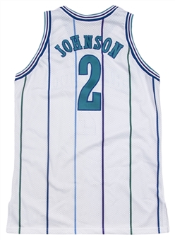 1993-94 Larry Johnson Game Used Charlotte Hornets Home Jersey 